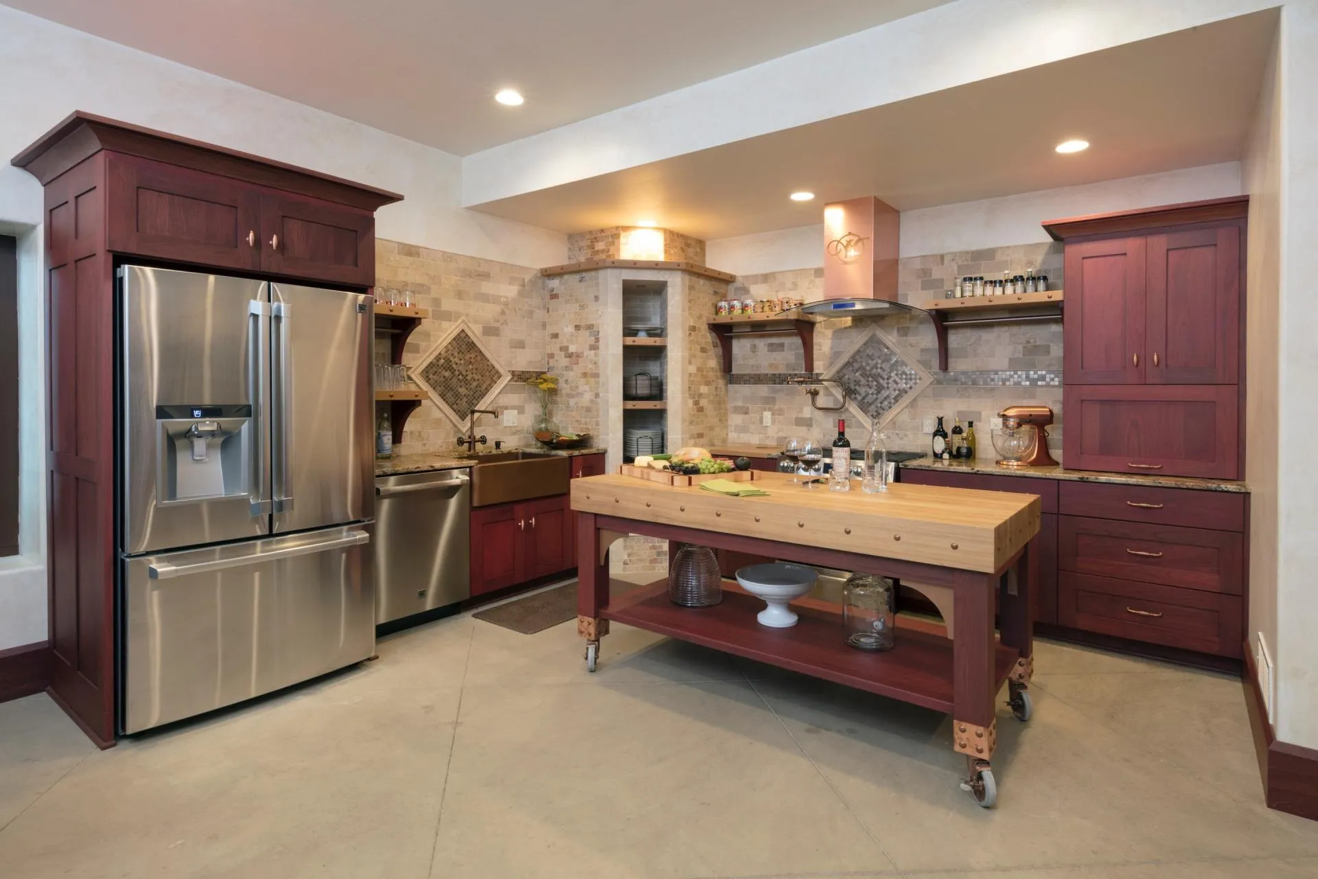 Kitchen Remodeling With Red Cabinets