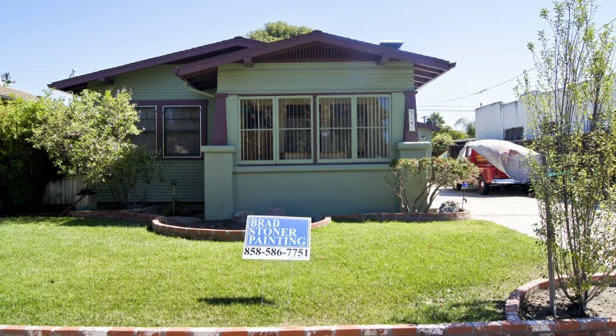 Exterior Green Wall Painting